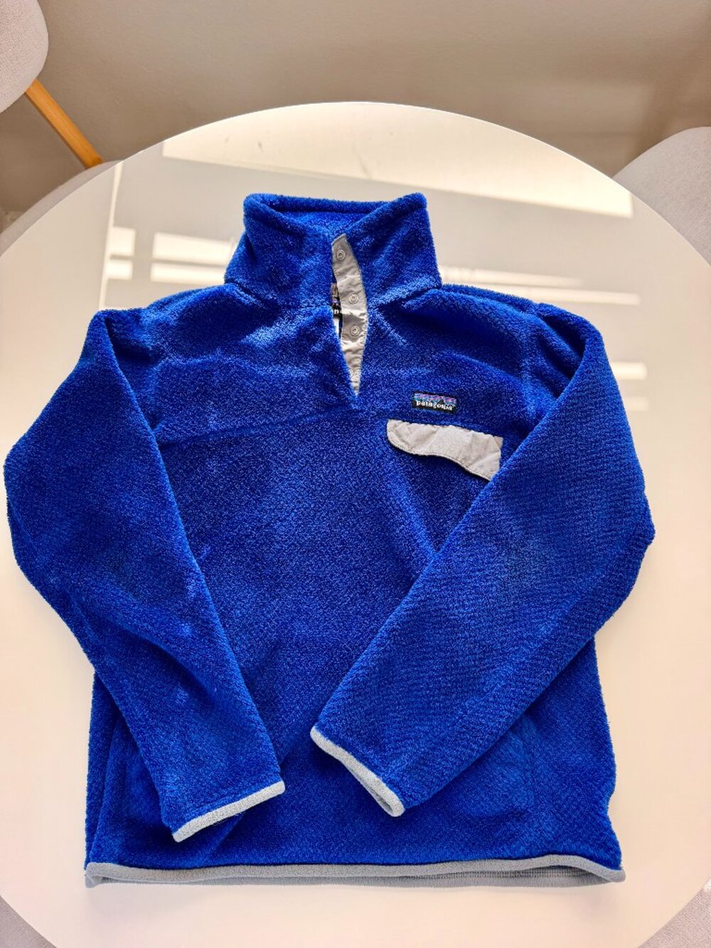 XS Patagonia Re-Tool Half-Snap Pullover Jacket - Cobalt Blue & Gray